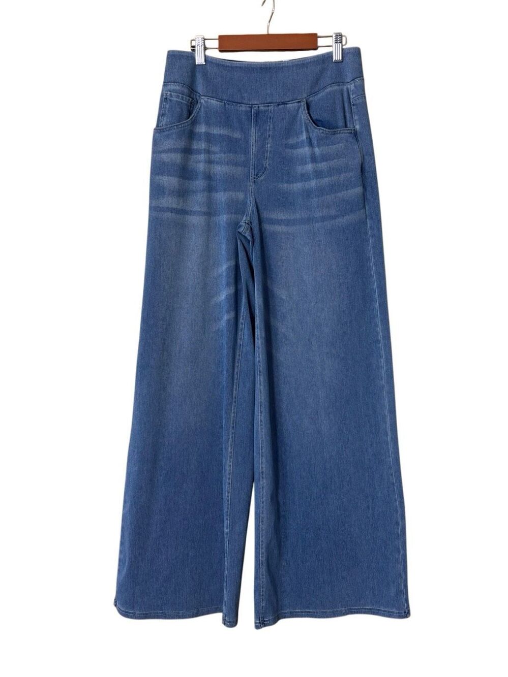 Halara Flex High Waisted Pockets Baggy Wide Leg Washed Casual Jeans medium